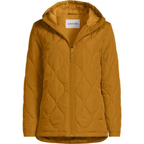 Isolierte Steppjacke FeatherFree in Petite-Größe, Damen, size: petite, Gelb, Polyester, by Lands' End