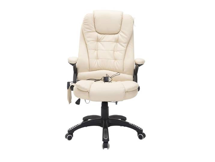 Bureaustoel\, Massage- Chef-burostoel - Warmte en massage functie - Creme