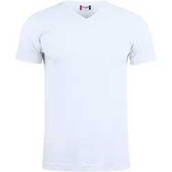 CLIQUE Basic V-Neck T-Shirt Herren 00 - weiß XL
