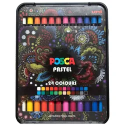 Posca, Malstifte, Pastel KPA-100 Wachsmalstift Set zu 24 Stk assortiert (24x)