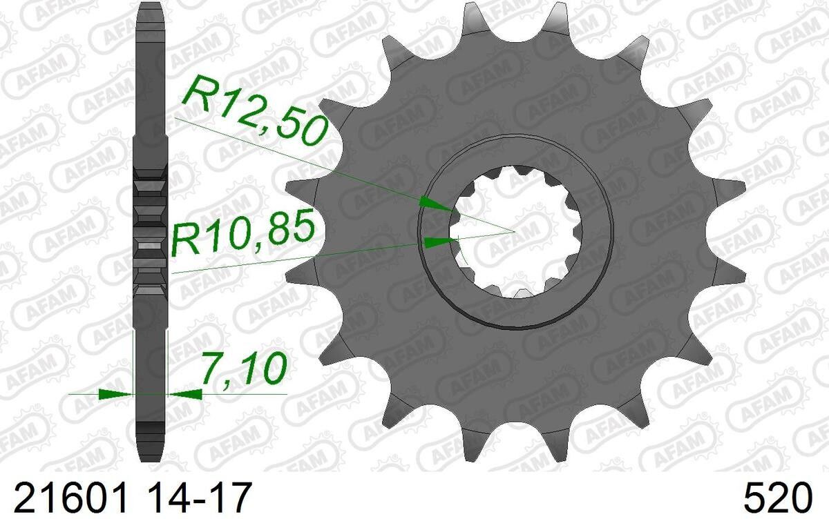 AFAM 21601-15 Tandhjul