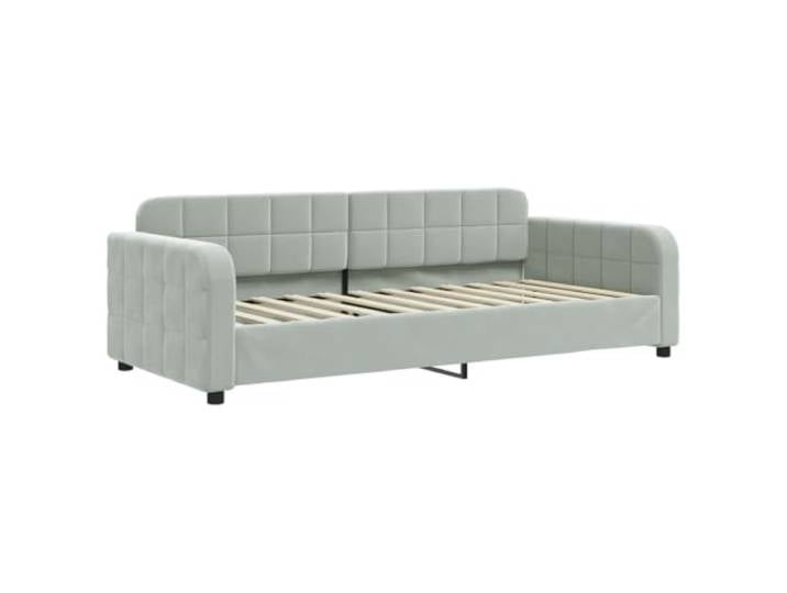 vidaXL Tagesbett Hellgrau 90x200 cm Samt