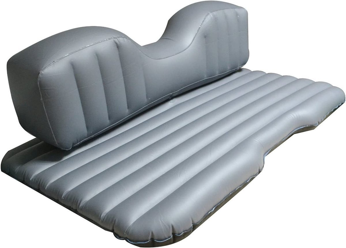 Luxe luchtbed Comfort-Plush Premium met faux leather afwerking in grijs