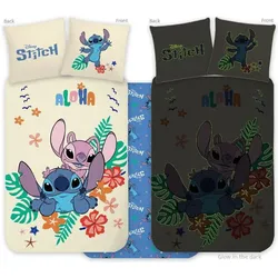 Procos, Kinderbettwäsche, Disney Lilo und Stitch, Der Star Dog Aloha Dark (135 x 100 cm, 60 x 40 cm)