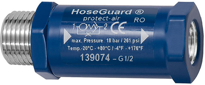 Riegler Sécurité anti-rupture de tuyau »Hose Guard«, alu/polyacétate, G 1/2 mâle/femelle (2222.12)