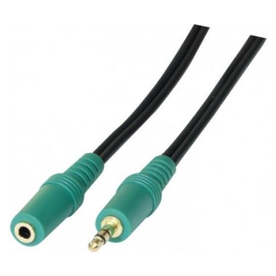 Tecline Audiokabel, Audio-Verlängerung, 3,5 mm Stereo Klinkenst./Bu., vergoldet ca. 1,8 m 3,5 mm Stereo Klin (1.80 m) (108864)