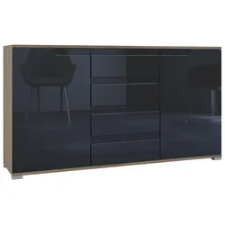SIDEBOARD Sylt Schwarz Hochglanz