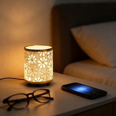 Uplifted Finds Vintage Rustic Small Desktop LED Lamp Ambient Night Light For Bedroom Living Room yellow