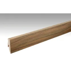 MEISTER Fußleiste Profil 3 PK Nussbaum 211 für Laminatböden - 2380 x 60 x 20 mm