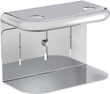 VitrA Liquid Doppel-Seifenspender-Halter A44567 200x105x125-160mm, Wandmontage, chrom
