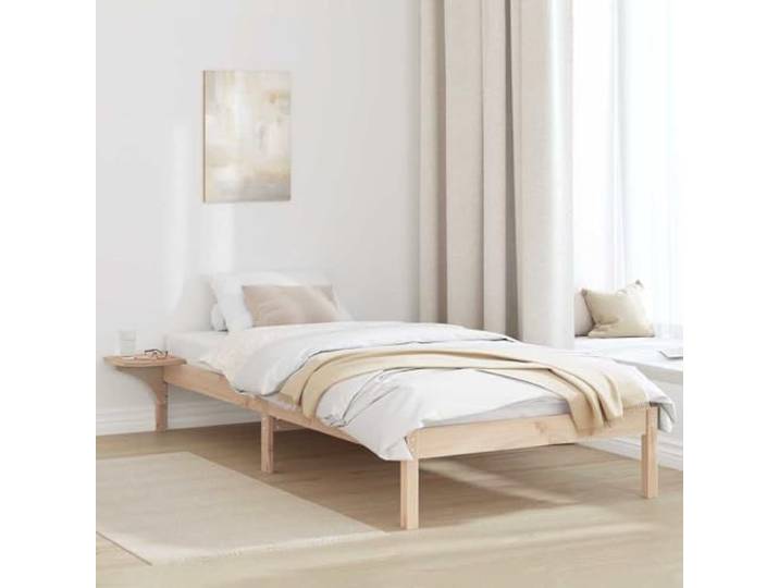 YUTAASU Bettrahmen Natur 80 x 200 cm Massives Kiefernholz Modernes Design, Stabiler Lattenrost, Veredelte Rückseite, Pflegeleicht