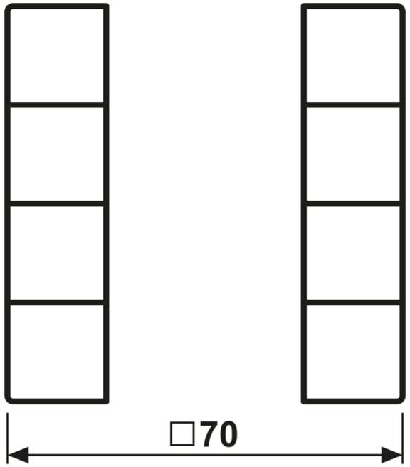 Jung Jeu de touches 4 fois complet ES 2504 TSA (ES2504TSA)