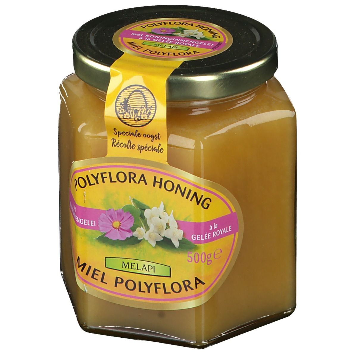 Melapi Honing Polyflora + Koninginnenbrij 500 g Creme