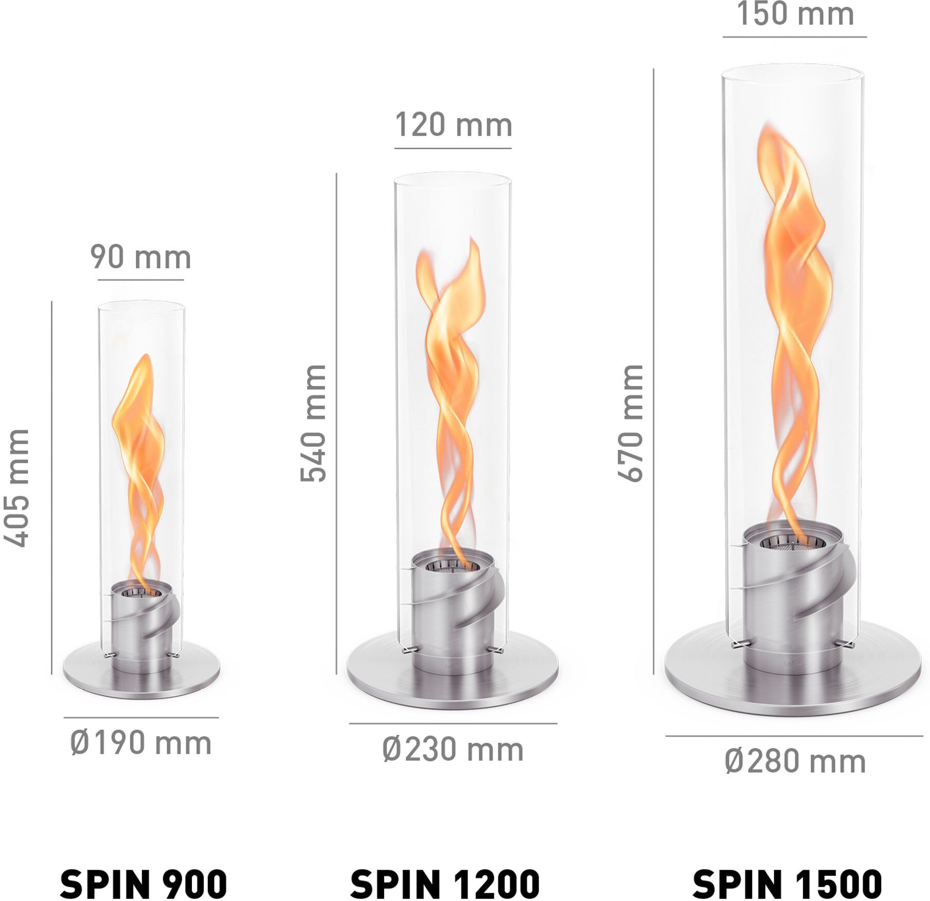 Höfats SPIN 900 Tabletop Fireplace Gold