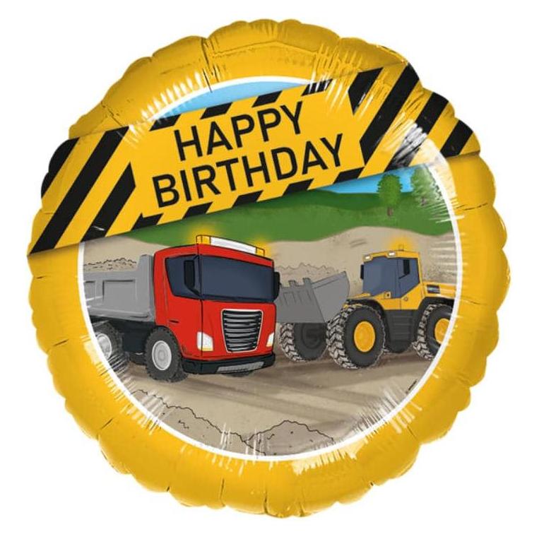 Anagram Folienballon Baumaschinen Happy Birthday (4629975)