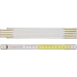 BMI Gliedermaßstab 9143 L.3m B.16mm mm/cm EG III Buche weiß-gelb - 984914300WG