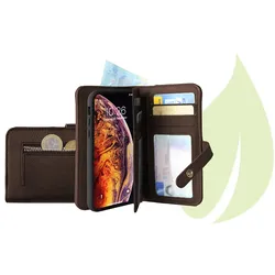 KMP Wallet Comfort (Apple iPhone XS Max), Smartphone Hülle, Braun
