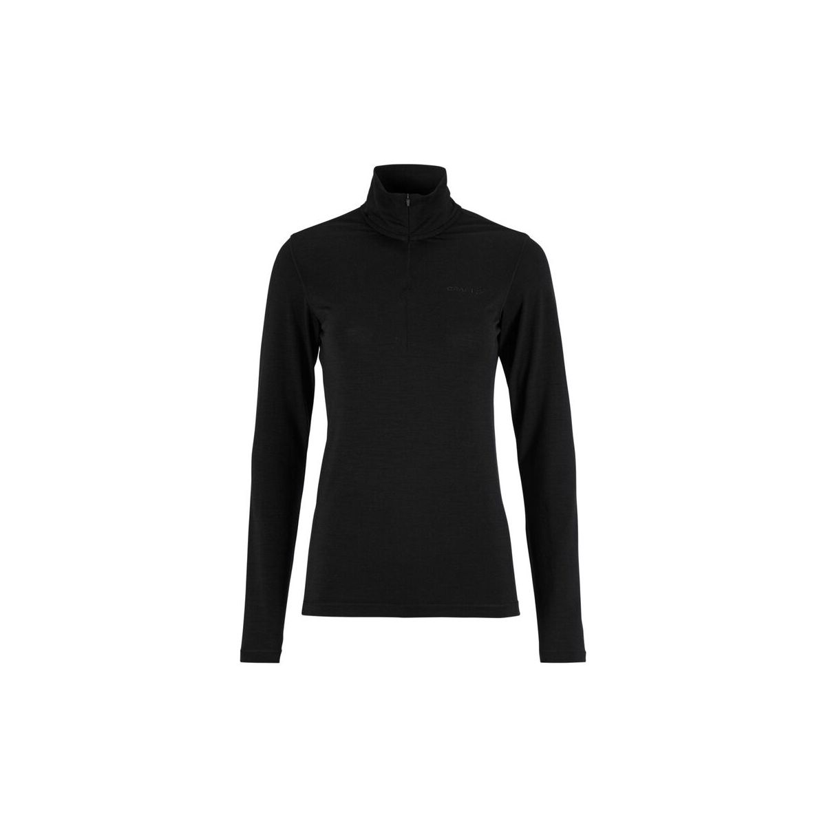 Craft Wool 95 Half Zip Long Sleeve Women black/melange (999M) XXL C18168-999M-8