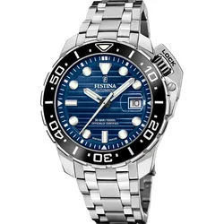 Festina Automatik Herren Swiss Made F20043/2 - blau,silber - 47.3mm