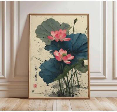 Uplift Picks Japanese Pine Tree Wall Art Zen Nature Poster Minimalist Oriental Canvas Decor 15 30x40 Cm no Frame