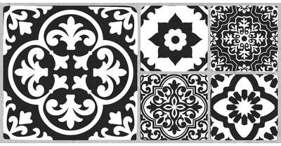 FloorPops Valencia Charcoal Peel and Stick Floor Tiles