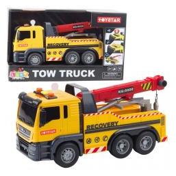 Lean Toys Bau-LKW mit einstellbaren Kranlichtern und Geräuschen, Gelb (66583640)