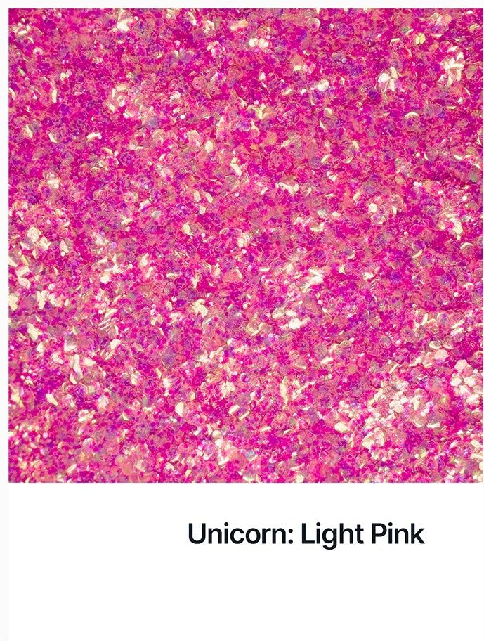 Hemway Mixed Epoxy Resin Glitter 100g / 3.5oz   Unicorn Light Pink Mix   Polyurethane - Unicorn Light Pink Mix - 100g