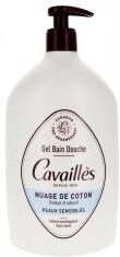 Rogé Cavaillès Gel Bain et Douche Fleur de Coton Peaux Sensibles 1 L - Flacon-Pompe 1000 ml