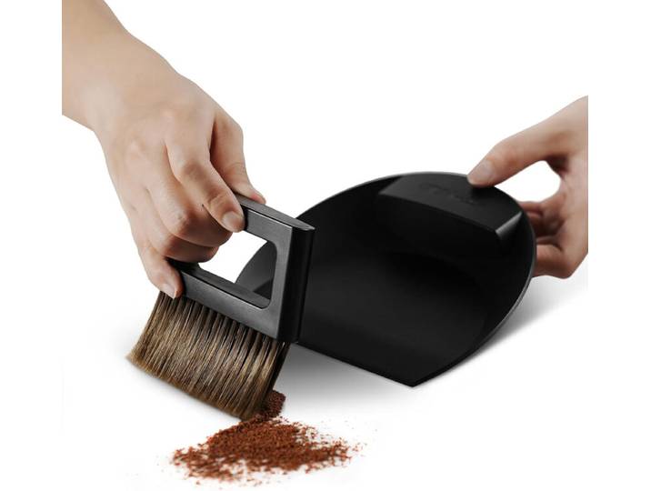 MHW-3BOMBER Brosse à café petite, ensemble de balai à main et de pelle, ensemble de petite brosse et pelle magnétiques, poils doux, brosse pour le comptoir de café à domicile, cuisine, bureau, B5188B