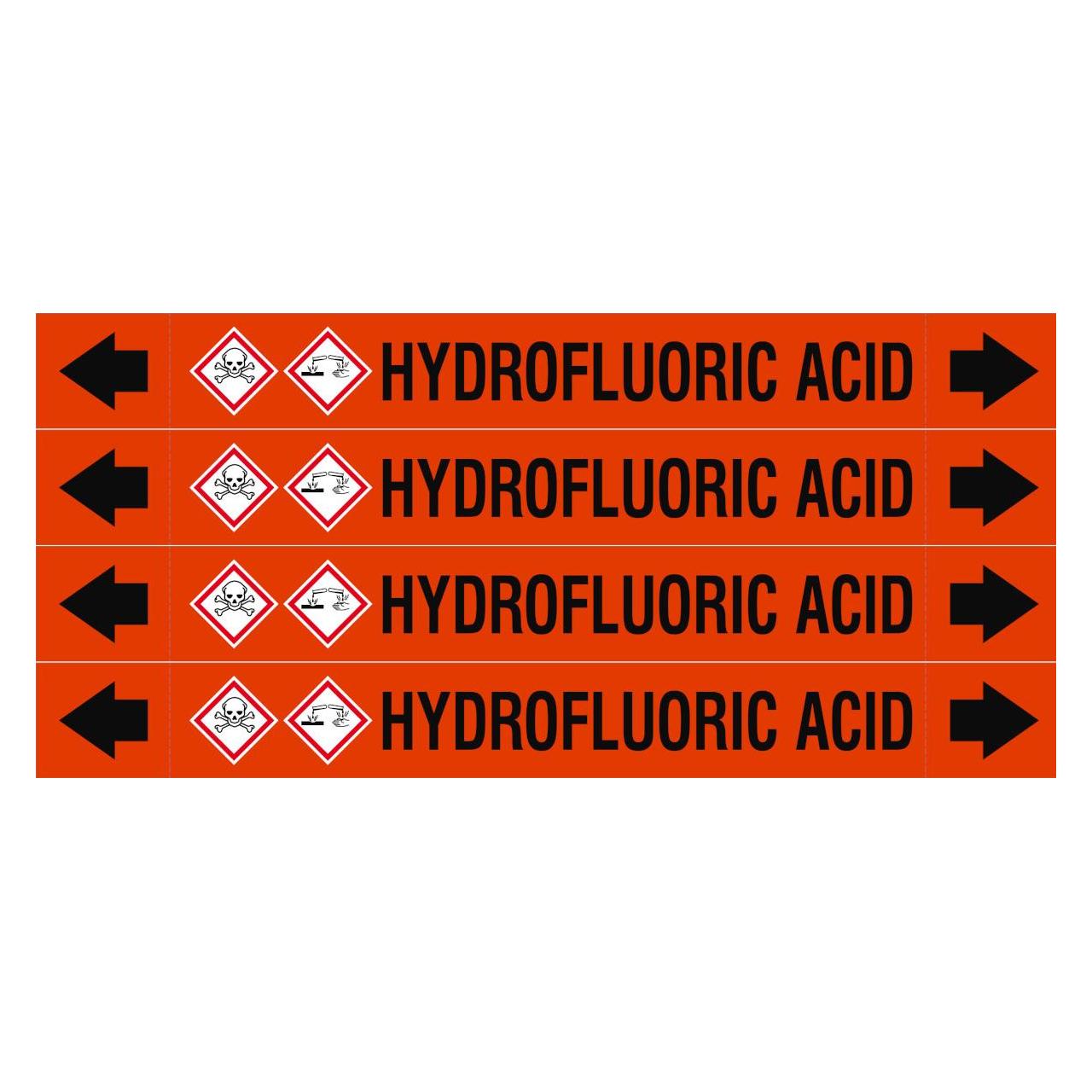Brady ASME - Rohrmarkierer - Hydrofluoric Acid (312840)