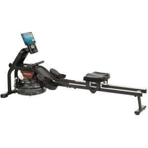 Christopeit Rudergerät Garda, Stahlrahmen, bis 120 kg, mit LCD-Display & Bluetooth, stufenloser Wasserwiderstand