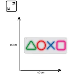 Manta, LED Streifen, SNL111MT Style Neon Lights Gaming Symbols (Mehrfarbig, 15 cm, Indoor)