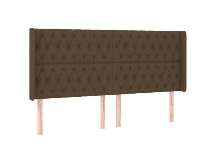 Makastle Kopfteil mit Ohren Dunkelbraun 183x16x118 cm Stoff Höhenverstellbar