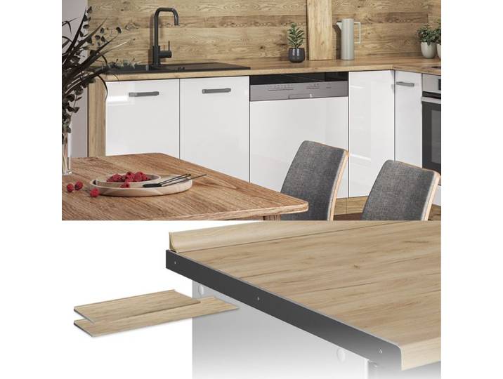 Plan de travail cuisine R-Line 160cm Chêne de force doré/Chêne de force doré Vicco 42079