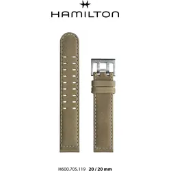 Hamilton - Khaki Field Auto Band-set Leder-grün-20/20 H690.705.119 - beige