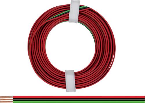 Donau Elektronik 318-014 Litze 3 x 0.14mm² Rot, Grün, Schwarz 5m