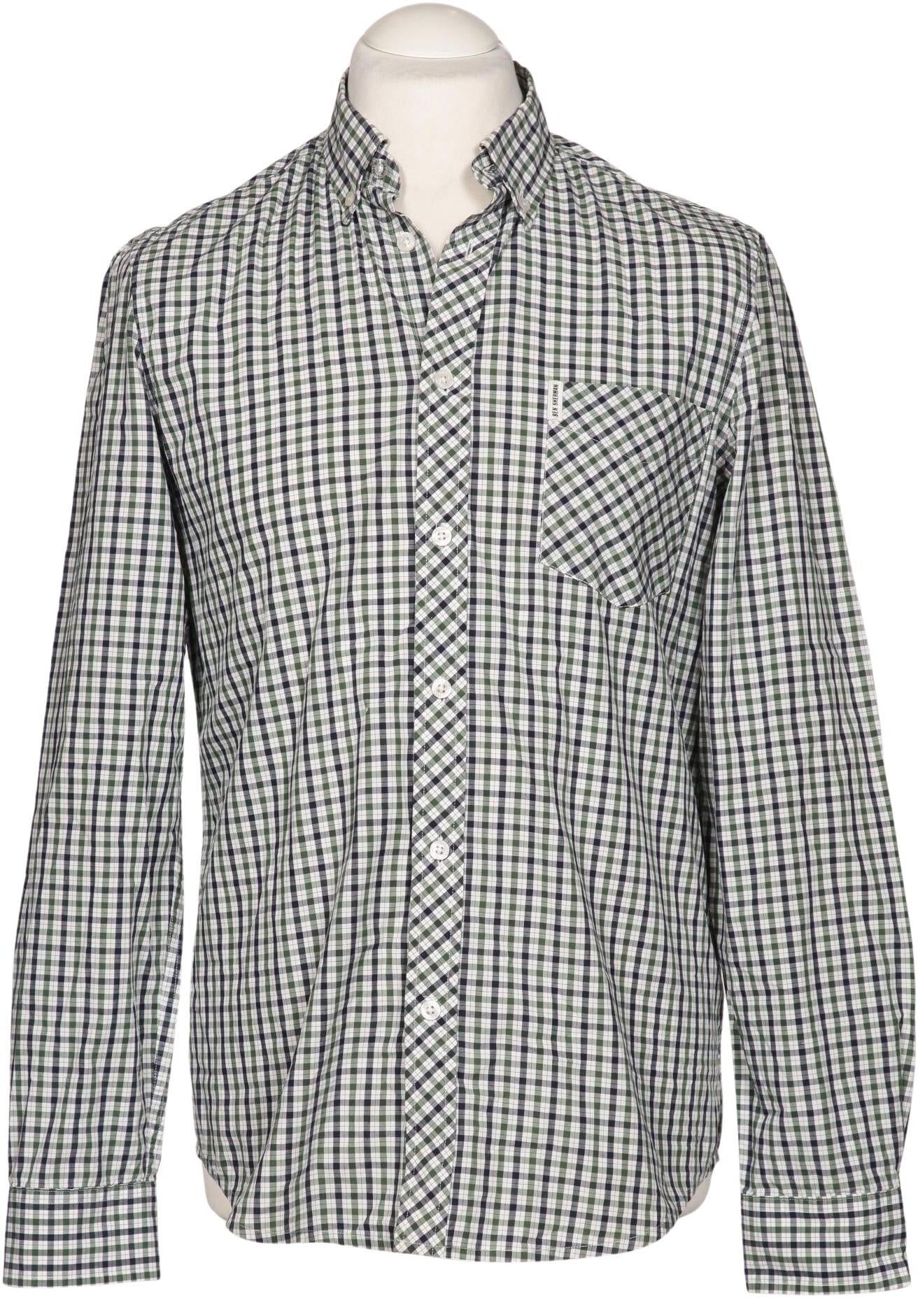 Ben Sherman Herren Hemd, Mehrfarbig, Gr. M, Baumwolle - Second Hand