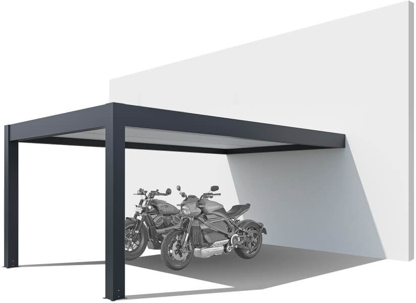 fenetre24.com Carport 5x3 m en aluminium – Abri compact grande longueur