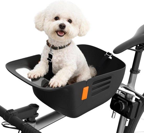 Hunde-Fahrradkorb - Fahrradkorb Hund - Gemeinsam Fahrräder - Robuste Aluminiumkonstruktion - Bis zu 12 kg - Schwarz