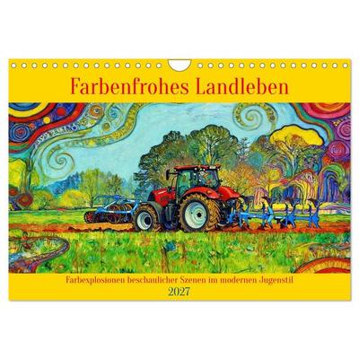 Farbenfrohes Landleben (Wandkalender 2027 DIN A4 quer), CALVENDO Monatskalender
