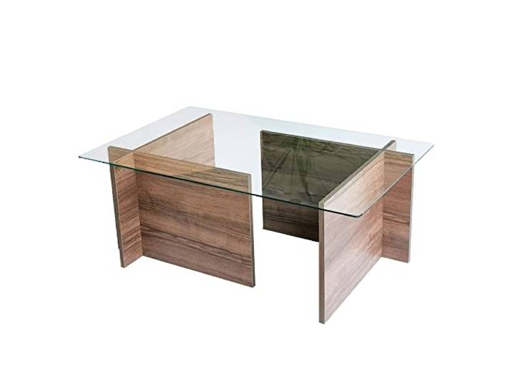 WELL HOME MOBILIARIO & DECORACIÓN Wellhome Couchtisch aus gehärtetem Glas.