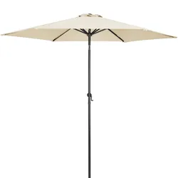 Kingsleeve Sonnenschirm Beige Alu Ø300cm UV-Schutz 50+