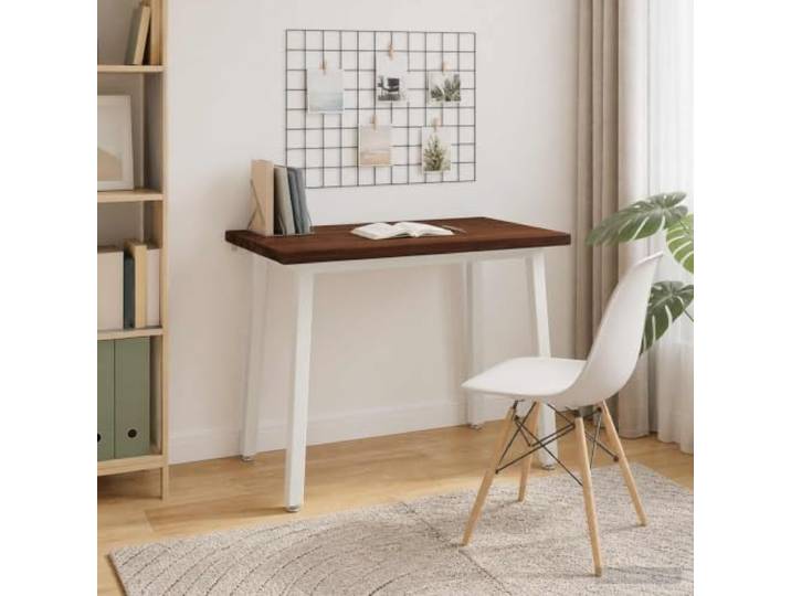 Quadratischer Esstisch 110 x 55 x 75 cm Massivholz Akazie Verzinkte Stahlbeine,-Rutsch-Zubehör,Innenbereich,Esszimmer,Wohnzimmer,klare Linien