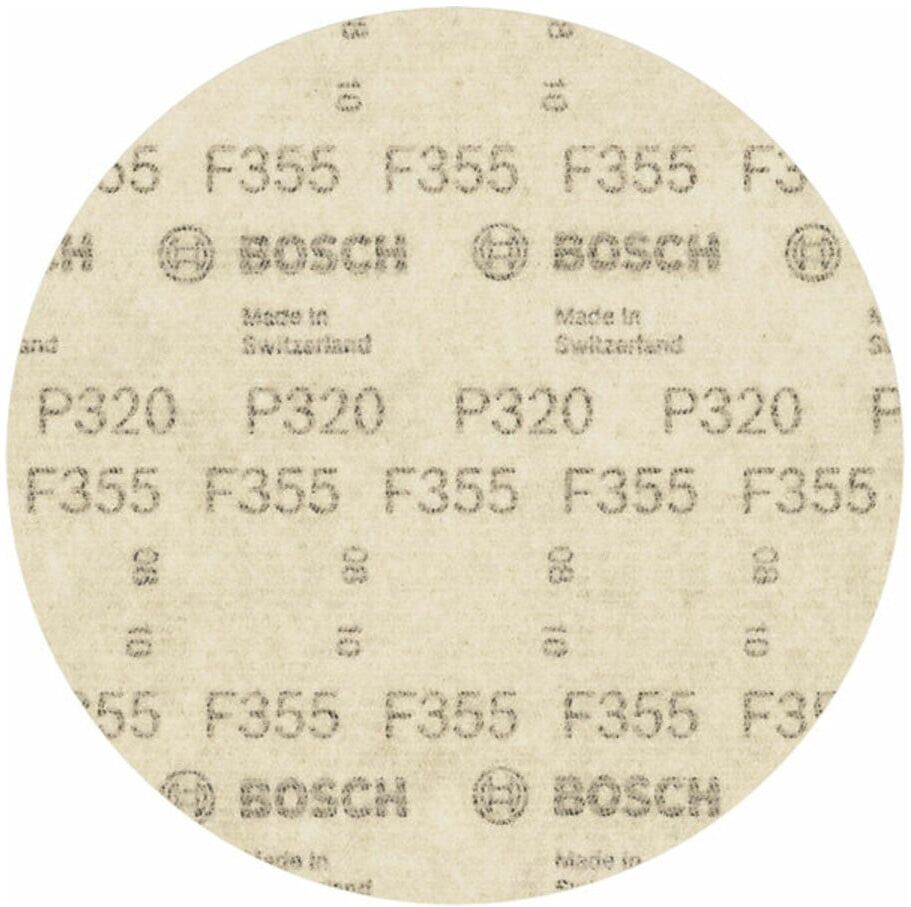 Bosch Schleifblatt Papier F355 115 mm 320 ungelocht Klett (2608605500)
