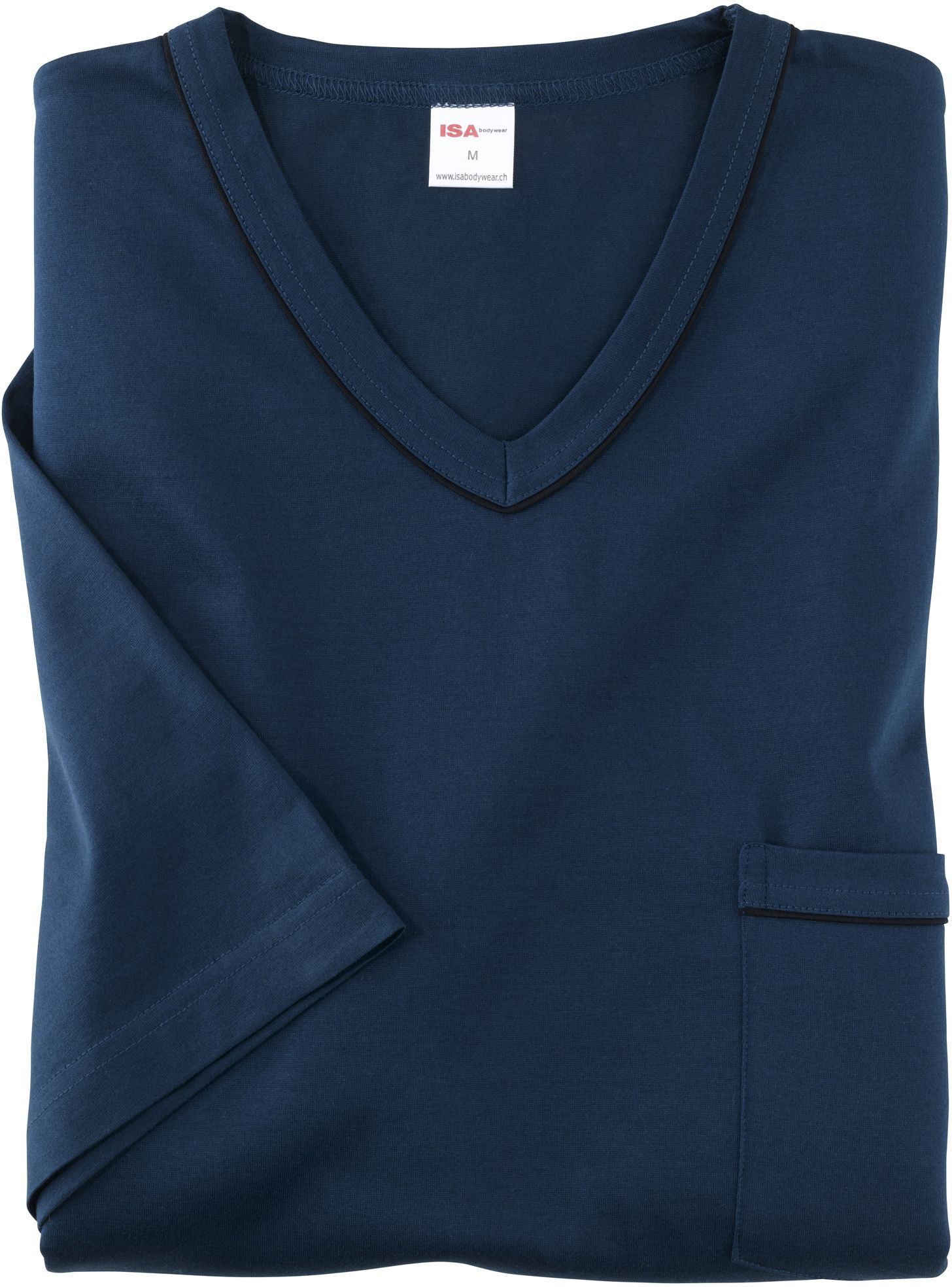 Capri-Pyjama ISA BODYWEAR "Pyjama kurz", Herren, Gr. XXL, schwarz (stratos), Obermaterial: 100% Baumwolle CO., Homewear-Sets Capri-Pyjama stratos XXL