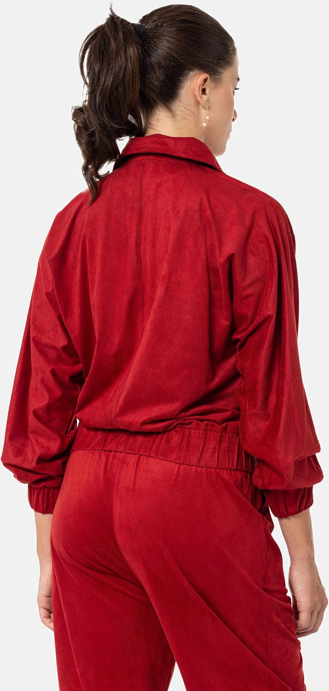 Trainingsanzug CIPO & BAXX "WLR151", Damen, Gr. S, rot (burgundy), Casual, regular fit, Sportanzüge Trainingsanzug, mit Jacke und Hosentaschen