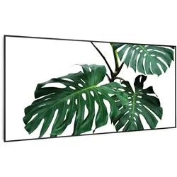 Klarstein Wonderwall Air Art Smart Infrarotheizung Grünes Blatt 120x60cm 700W Mehrfarbig
