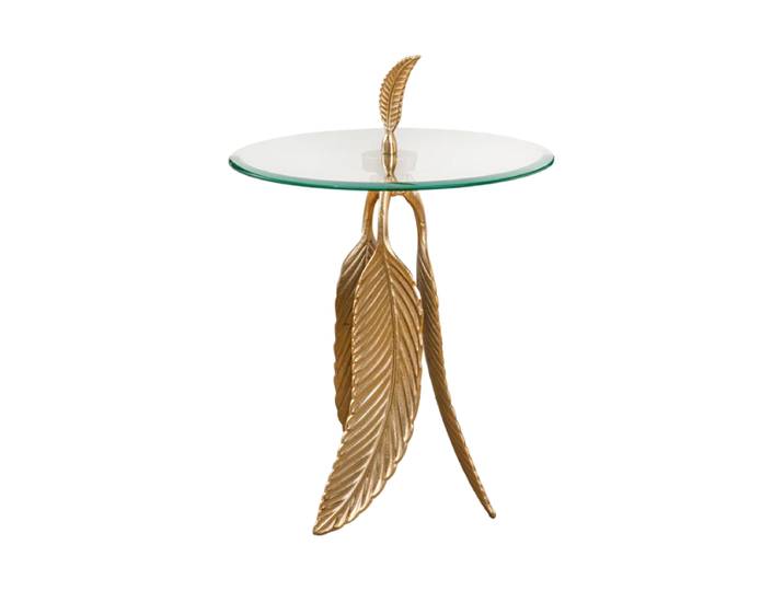 Design Beistelltisch „Feather“ Gold, Transparent Invicta Interiors