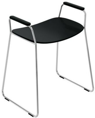 Hewi 950 Duschhocker 950.51.3024090 tiefschwarz, mit seitlichen Stützgriffen