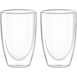Leonardo Kaffeebecher Duo 2tlg. Glas Transparent Klar L (Large)